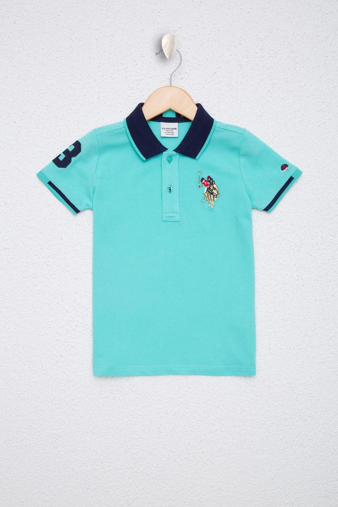 Erkek Çocuk Yeşil Polo Yaka Tişört