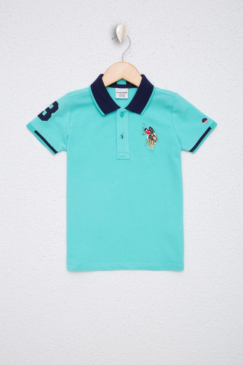 Erkek Çocuk Yeşil Polo Yaka Tişört