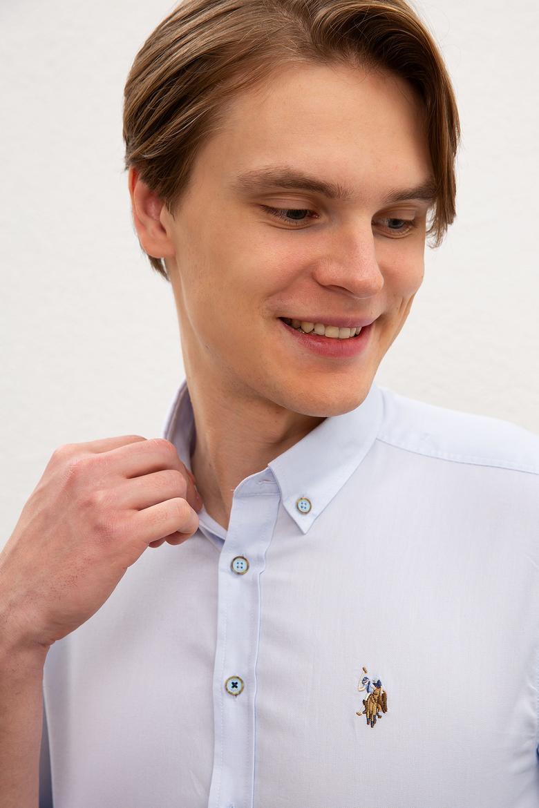 Erkek Mavi Gömlek Uzunkol Basic - 50218882013