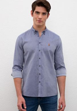 Erkek Lacivert Gömlek Uzunkol Basic - 50218898021