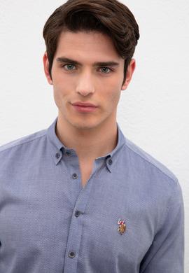 Erkek Lacivert Gömlek Uzunkol Basic - 50218898021