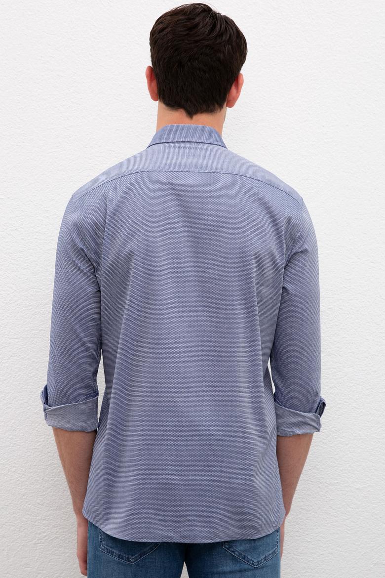 Erkek Lacivert Gömlek Uzunkol Basic - 50218898021