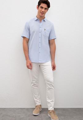 Erkek Mavi Gömlek Kısakol - 50218909021