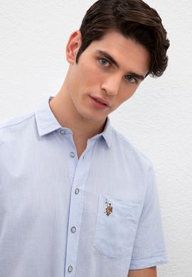 Erkek Mavi Gömlek Kısakol - 50218909021