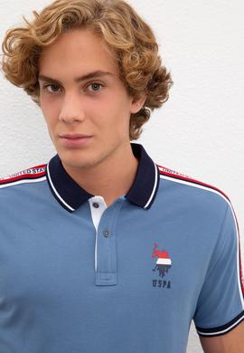 Erkek İndigo Polo Yaka T-Shirt - 50219180031