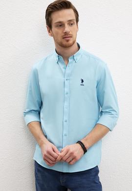 Erkek Yeşil Gömlek Uzunkol Basic - 50219726054