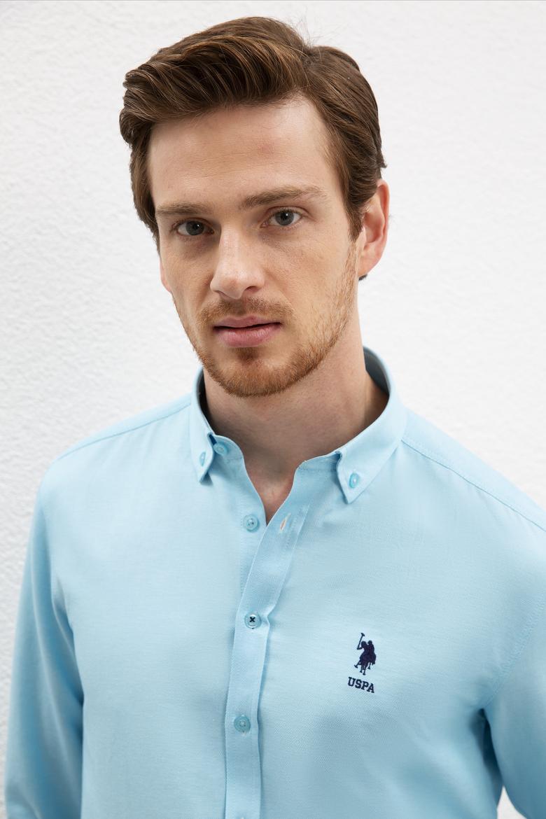 Erkek Yeşil Gömlek Uzunkol Basic - 50219726054