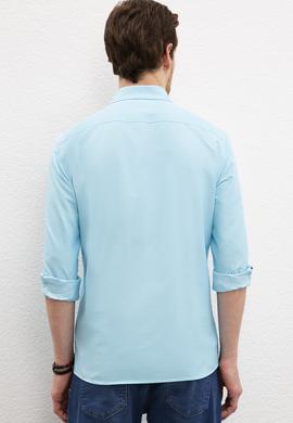 Erkek Yeşil Gömlek Uzunkol Basic - 50219726054