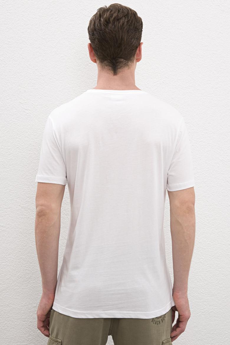 Erkek Beyaz Basic Tişört - 50222613001