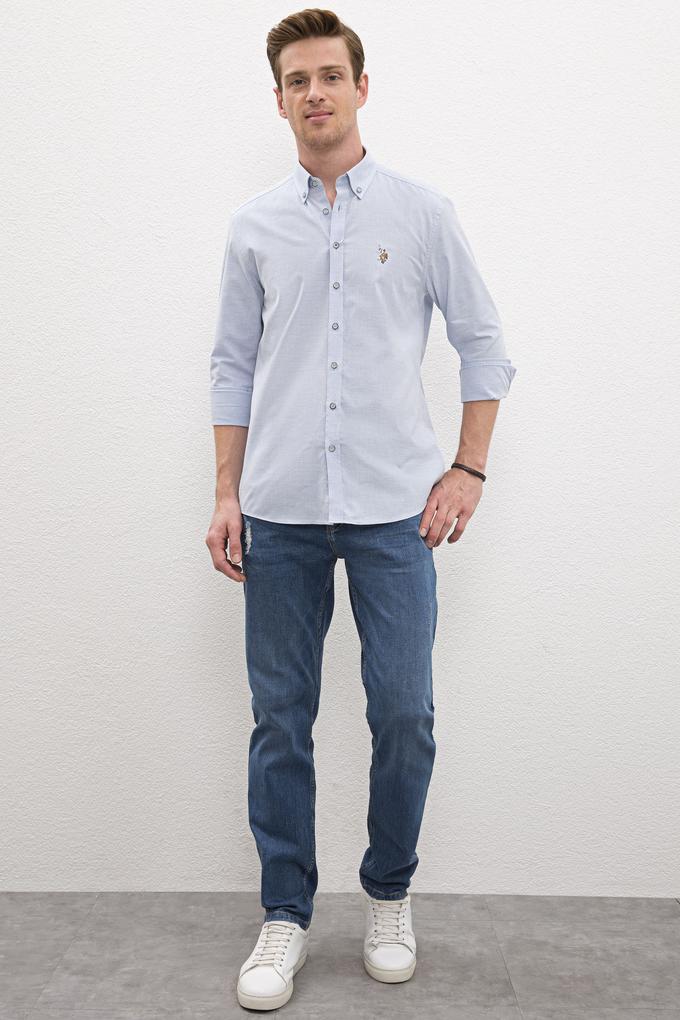 Erkek Mavi Denim Pantolon