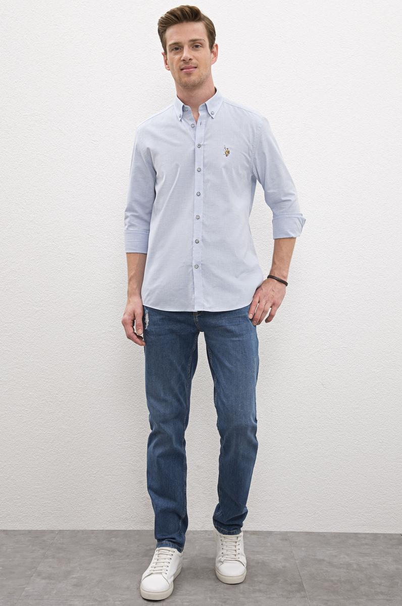 Erkek Mavi Denim Pantolon