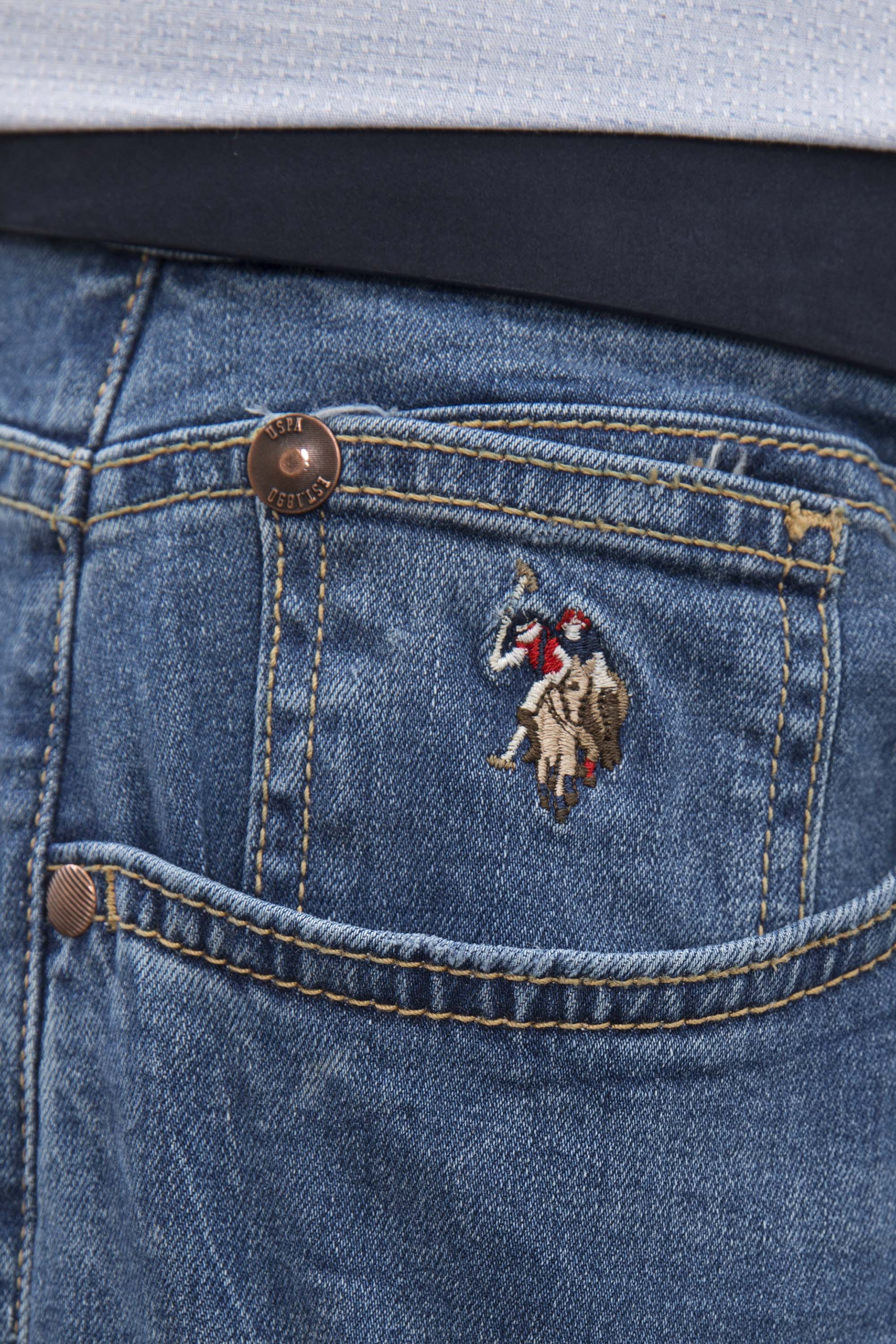 Erkek Mavi Denim Pantolon