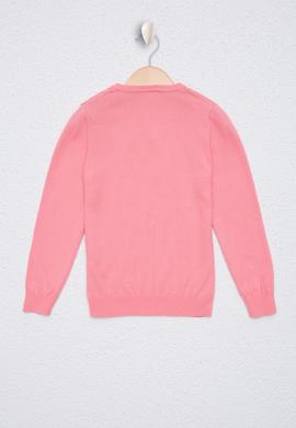 Kız Çocuk Açık Pembe Basic Kazak - 50224481066