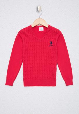 Kız Çocuk Fuşya Basic Kazak - 50224481055