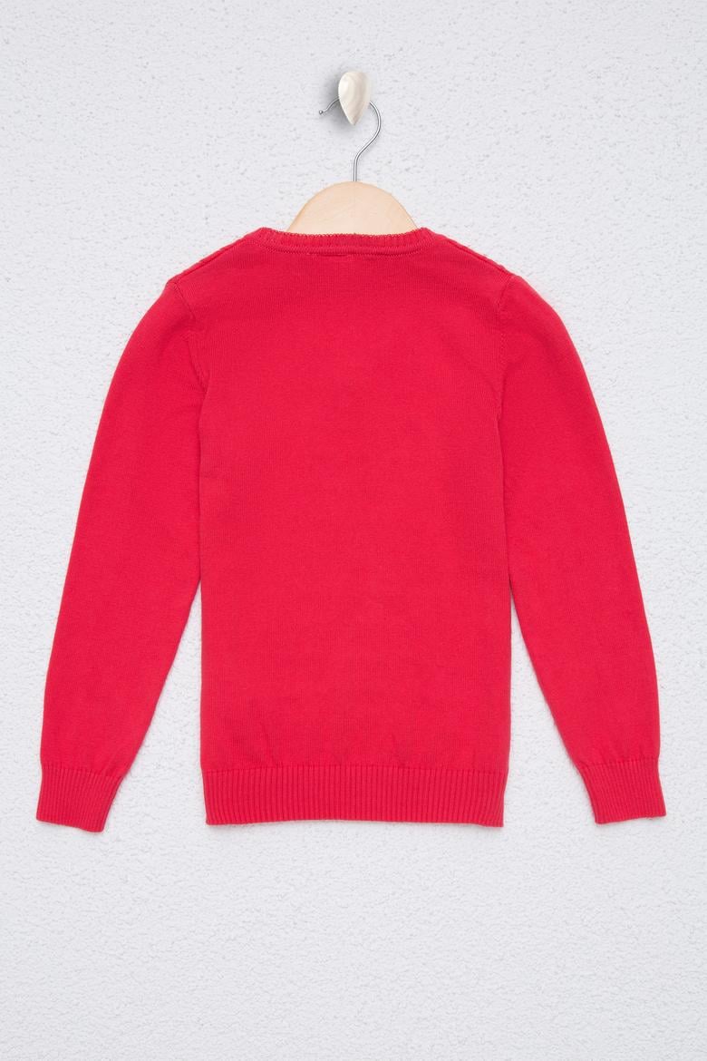 Kız Çocuk Fuşya Basic Kazak - 50224481055