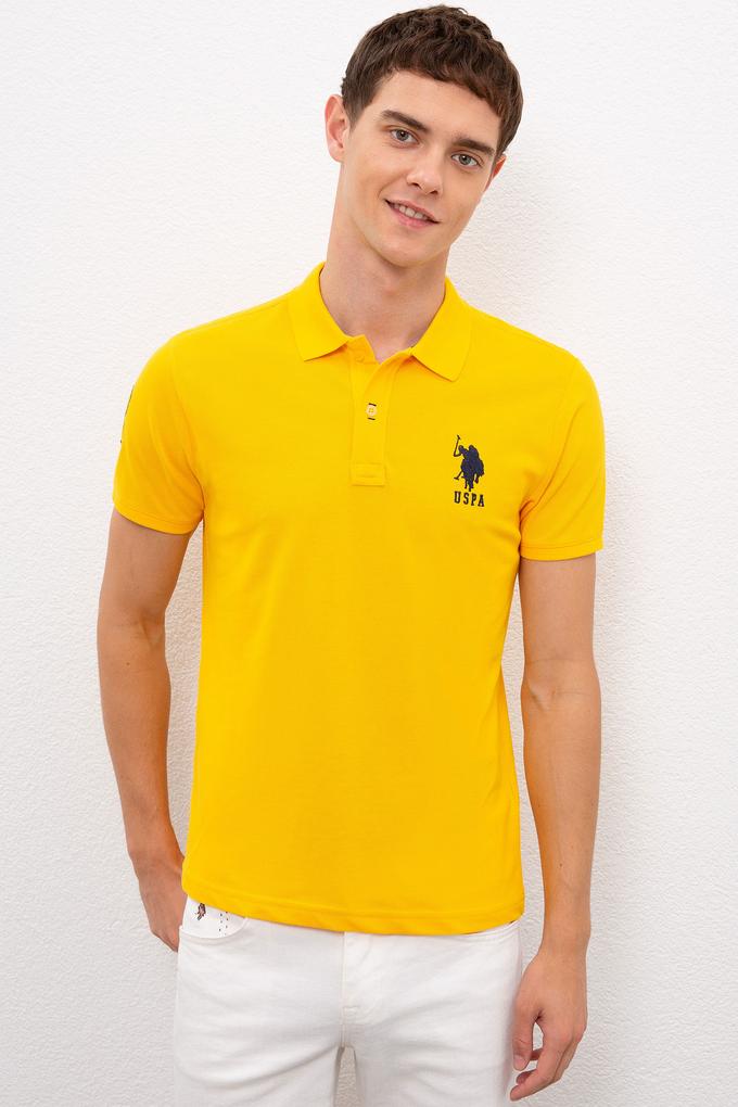 Erkek Koyu Sarı  Polo Yaka T-Shirt