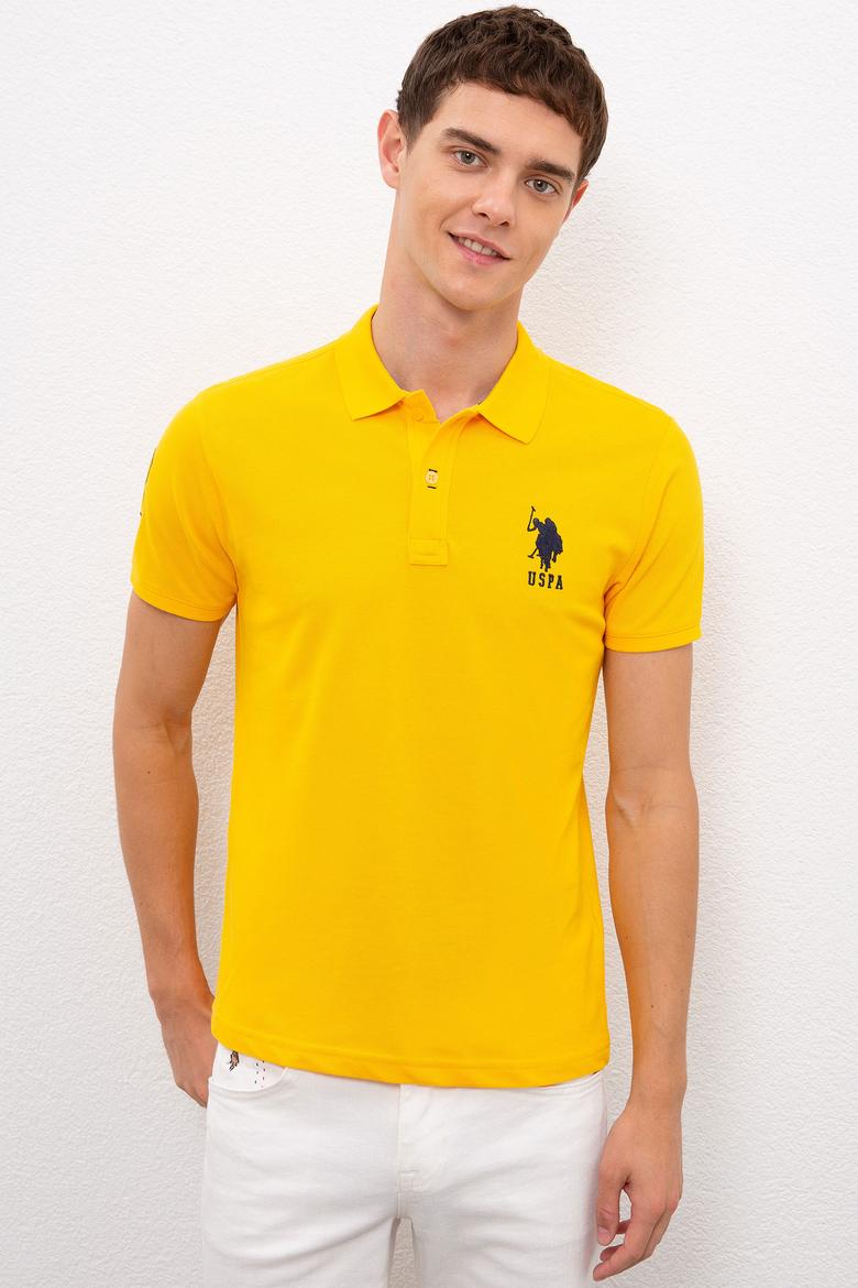 Erkek Koyu Sarı  Polo Yaka T-Shirt