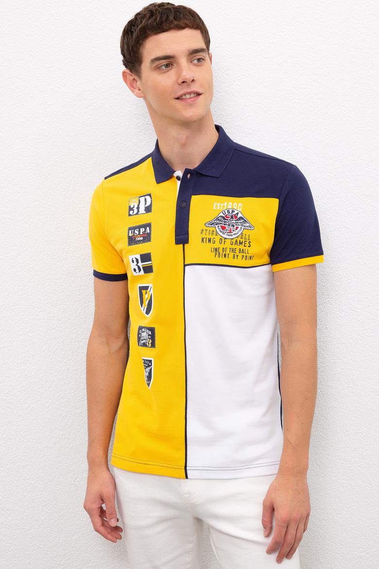 Erkek Koyu Sarı  Polo Yaka T-Shirt