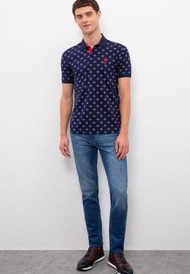 Erkek Lacivert Polo Yaka T-Shirt - 50218805023