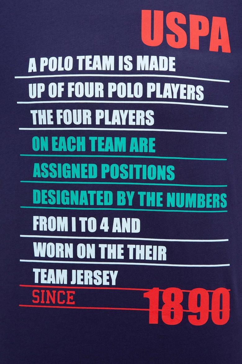 Erkek Lacivert Bisiklet Yaka Tişört - 50217795009