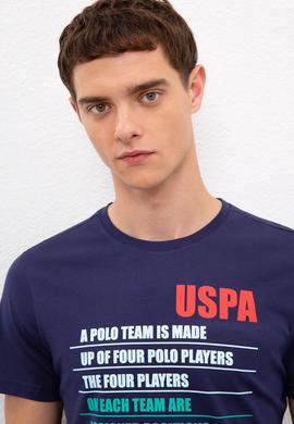 Erkek Lacivert Bisiklet Yaka Tişört - 50217795009