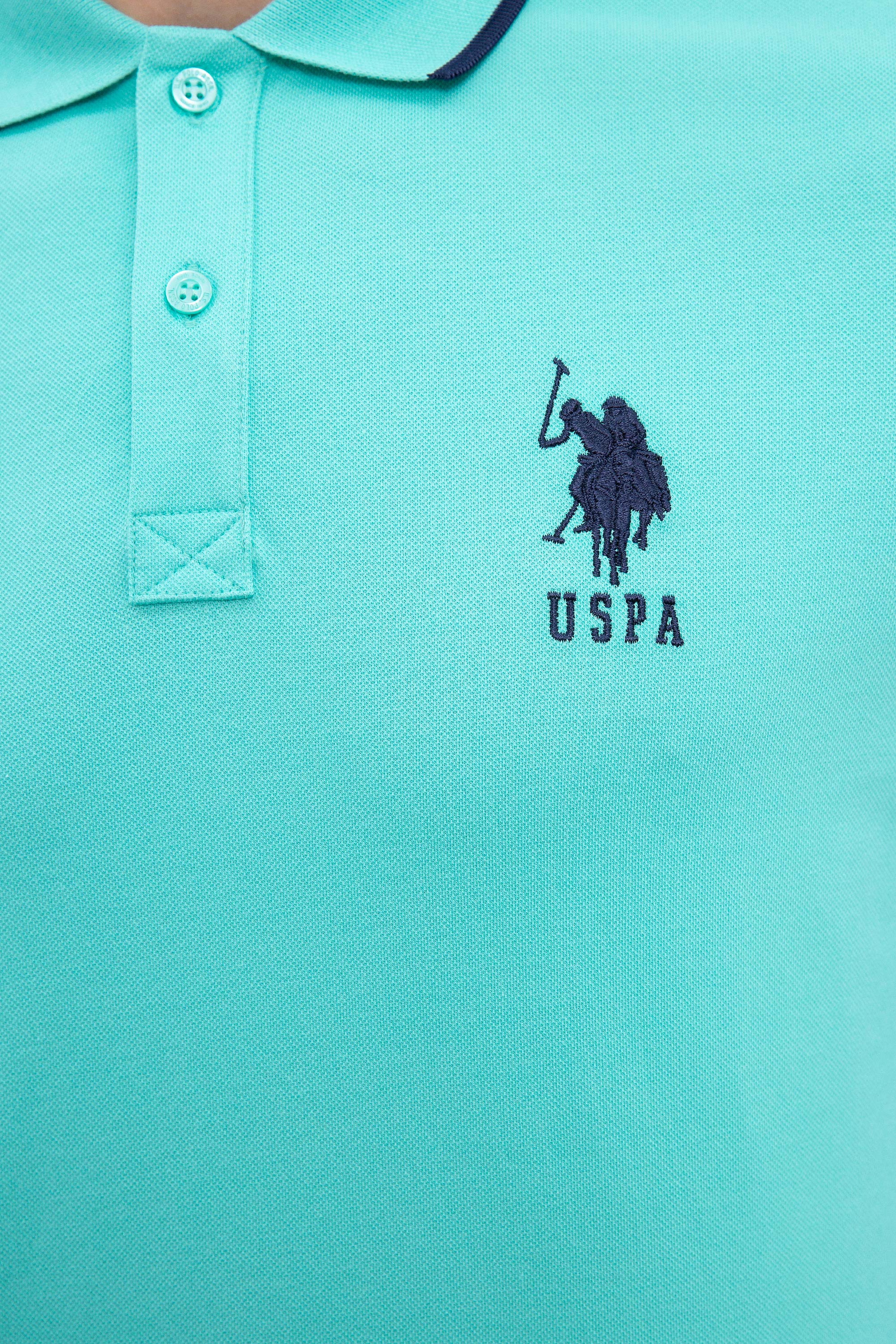 Erkek Mint Yeşili Polo Yaka T-Shirt Basic
