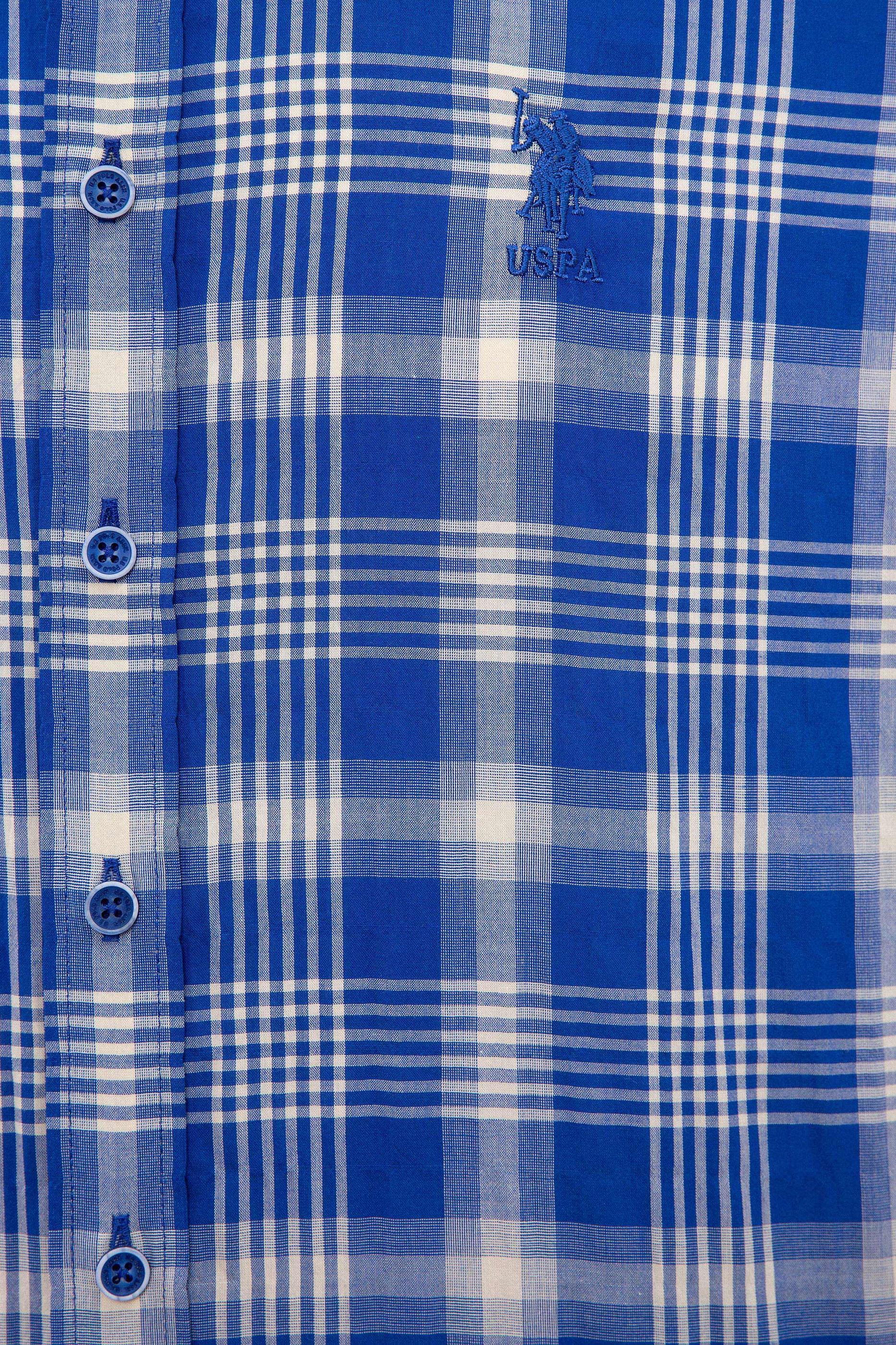 Erkek Kobalt Mavi Uzun Kollu Gömlek