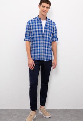 Erkek Kobalt Mavi Uzun Kollu Gömlek - 50220555003