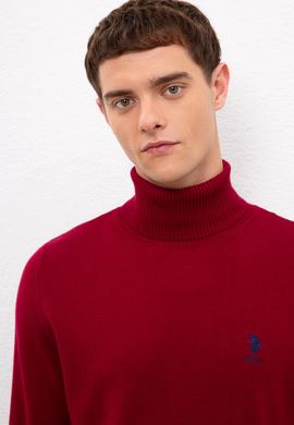 Erkek Bordo Basic Kazak - 50224728015