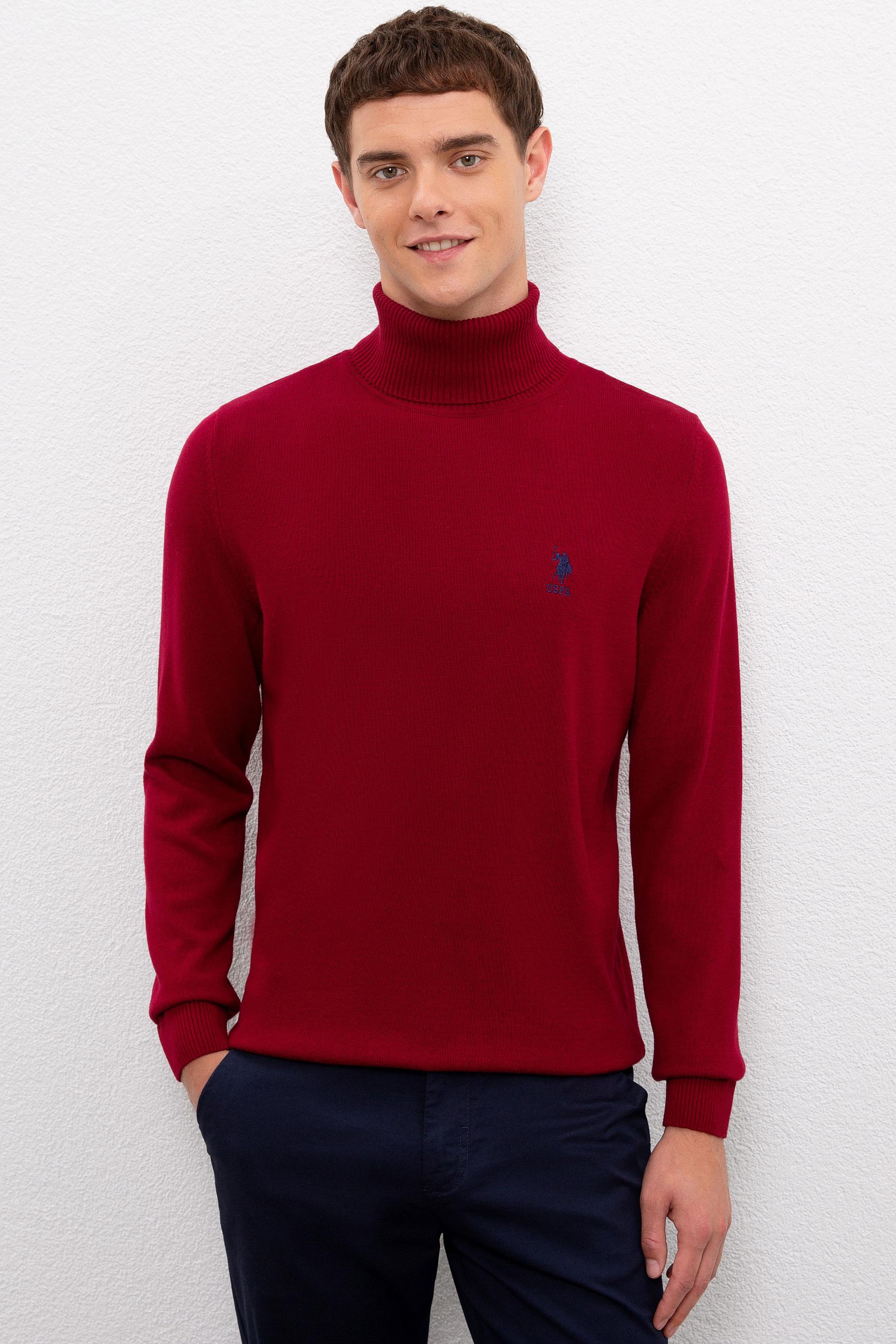 Erkek Bordo Basic Kazak