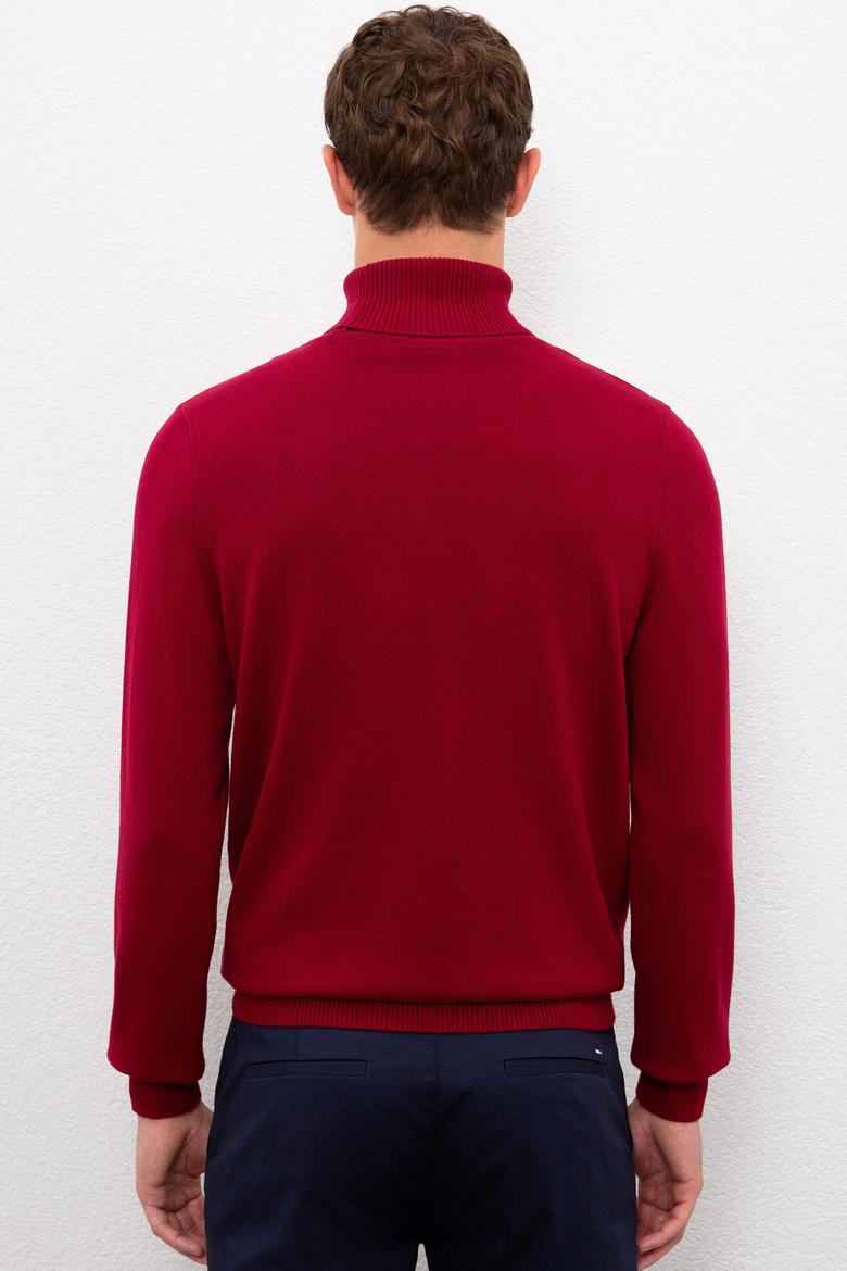 Erkek Bordo Basic Kazak - 50224728011