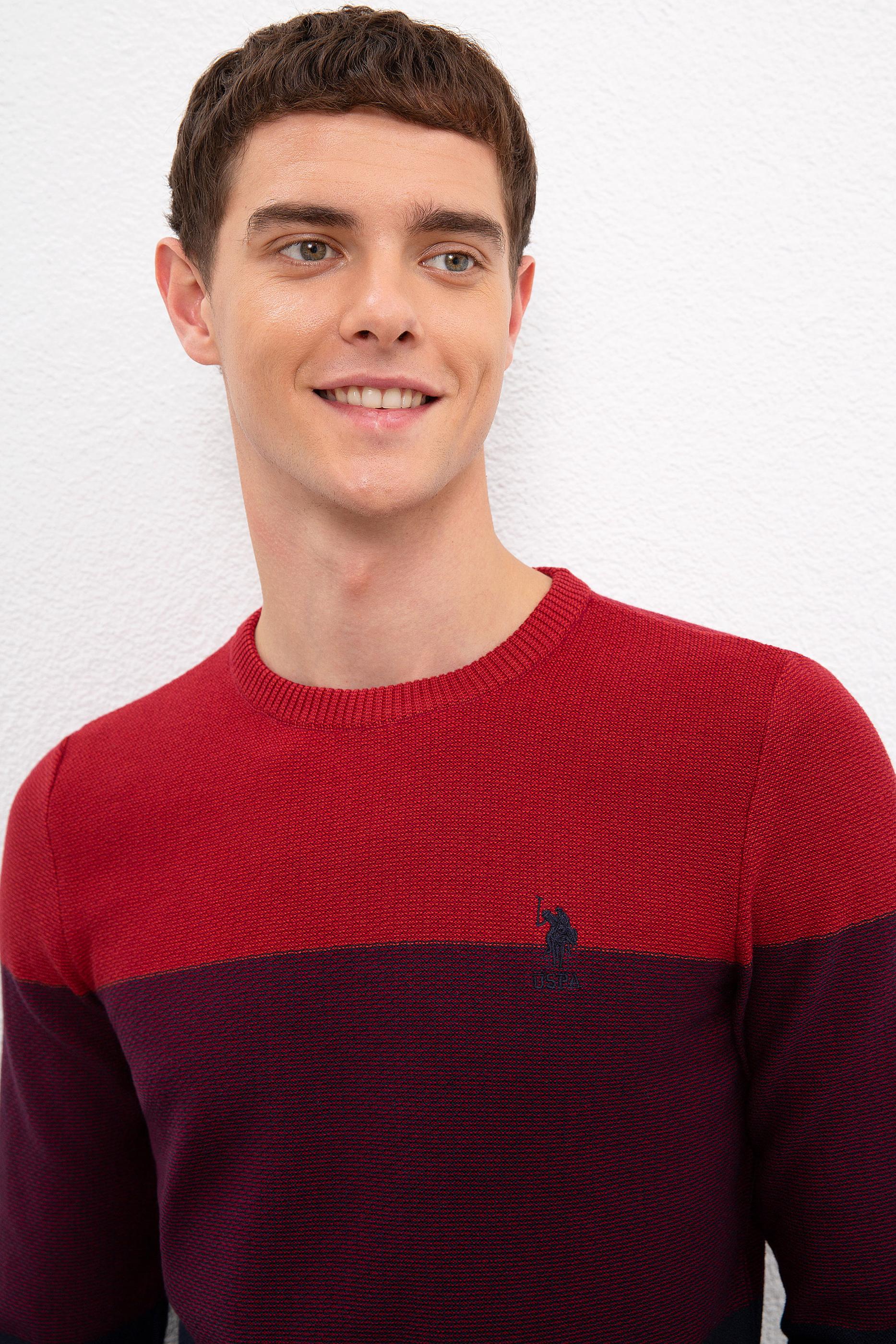 Erkek Lacivert Bisiklet Yaka Triko Kazak