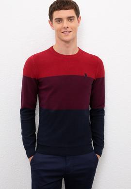 Erkek Lacivert Bisiklet Yaka Triko Kazak - 50223884011