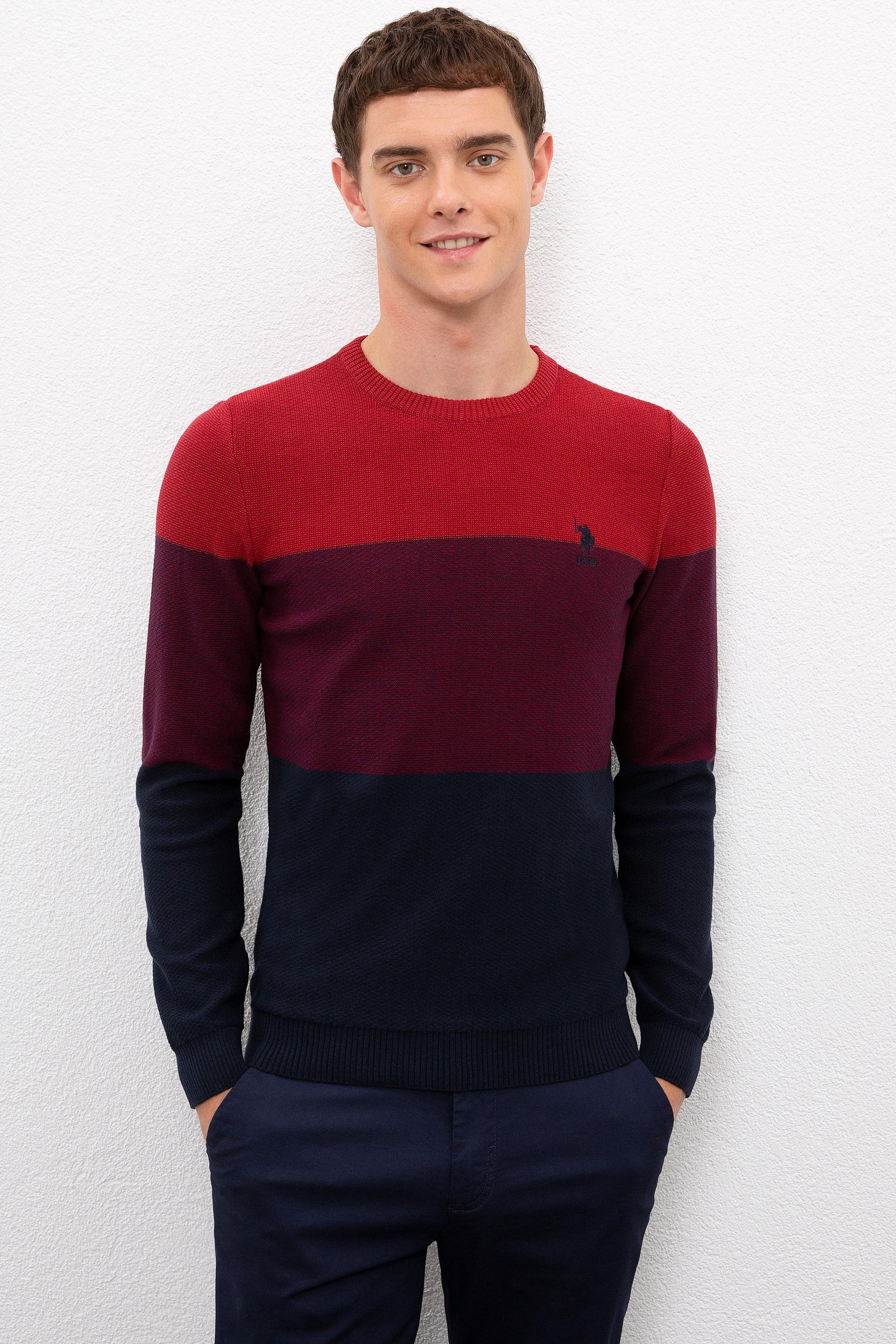 Erkek Lacivert Bisiklet Yaka Triko Kazak