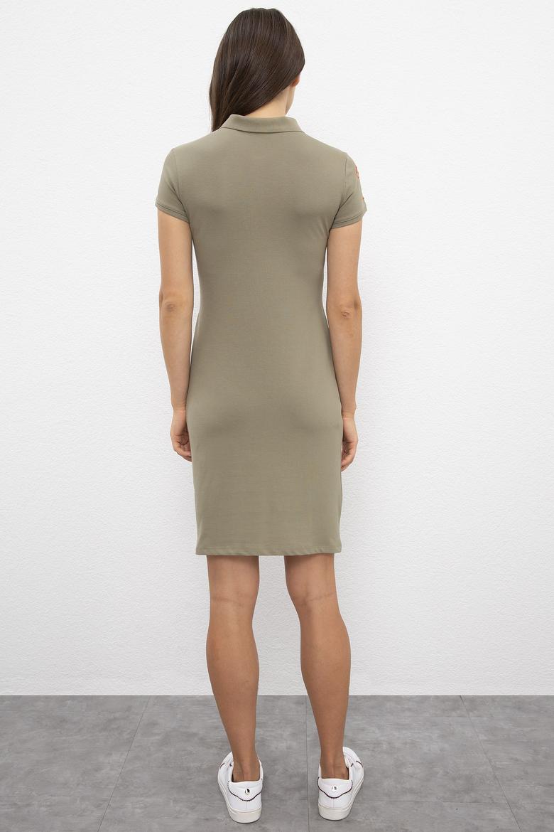 Kadın Yeşil Örme Elbise - 50221981074