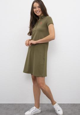 Kadın Yeşil Örme Elbise - 50199599041