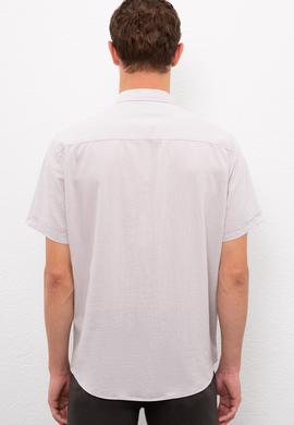 Erkek Gri Gömlek Kısakol - 50218909038