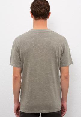 Erkek Haki Basic Tişört - 50220102005