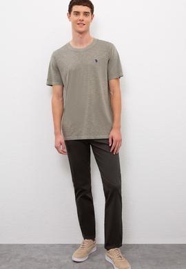 Erkek Haki Basic Tişört - 50220102005