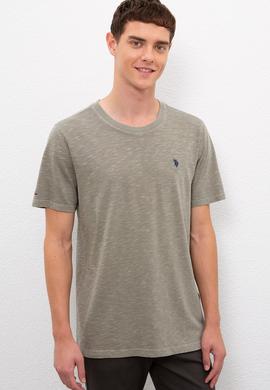 Erkek Haki Basic Tişört - 50220102005