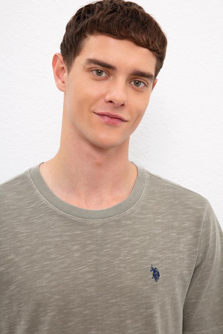 Erkek Haki Basic Tişört - 50220102005