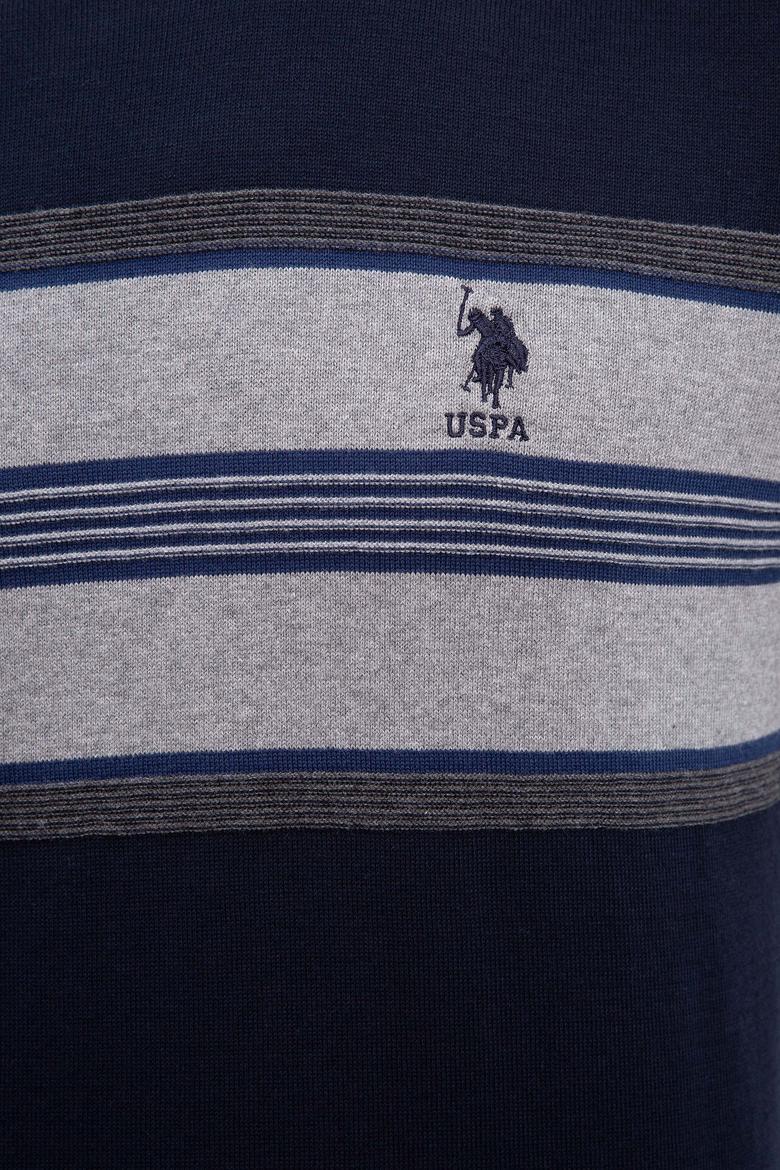 Erkek Lacivert Bisiklet Yaka Triko Kazak - 50223819008