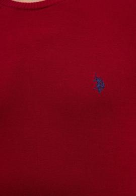 Erkek Bordo Bisiklet Yaka Triko Kazak Basic - 50224730044