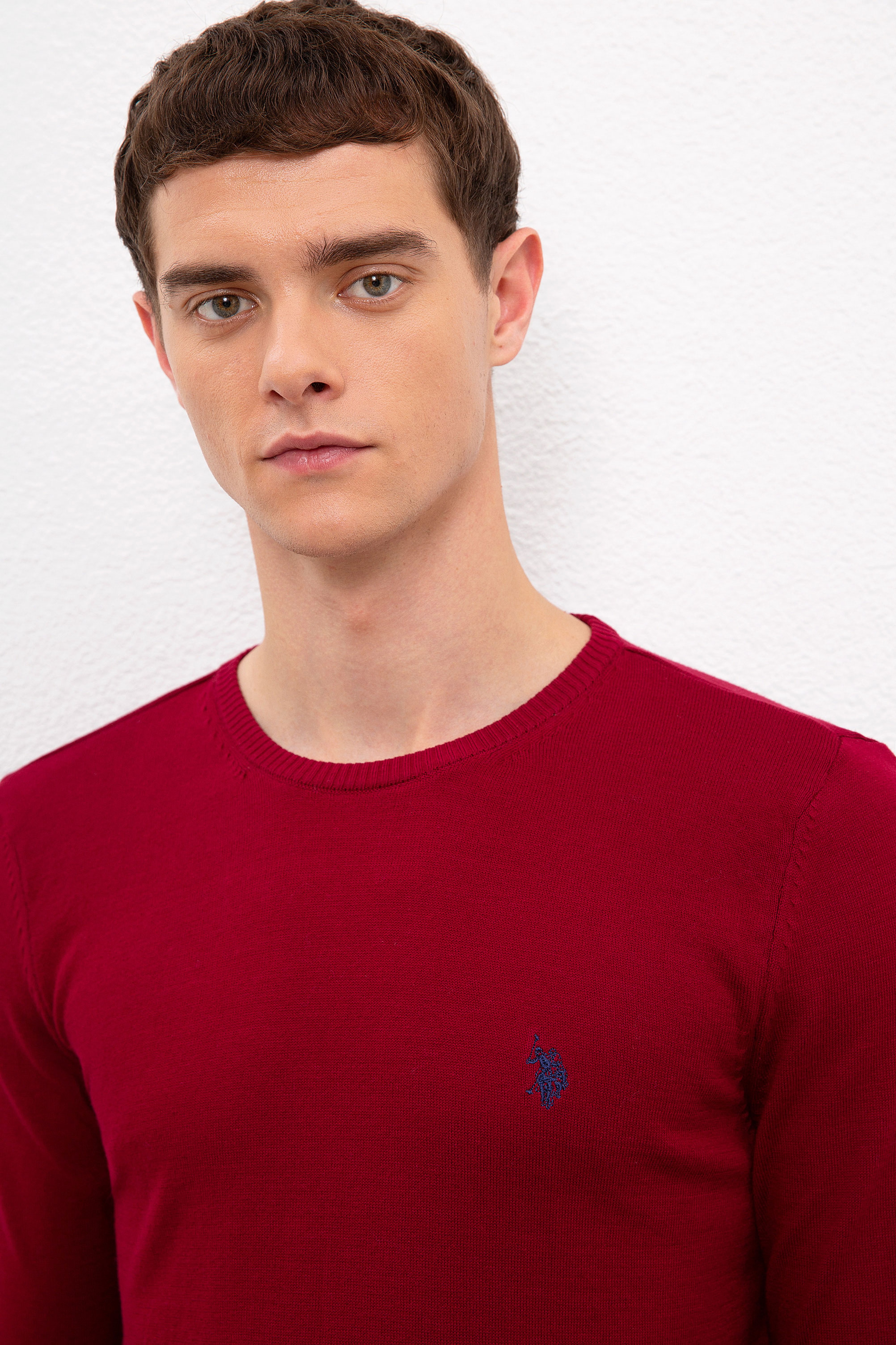 Erkek Bordo Basic Kazak - Image 2