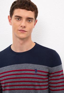 Erkek Lacivert Bisiklet Yaka Triko Kazak - 50229201007