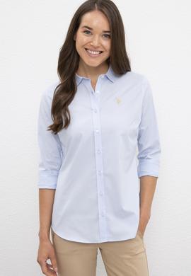 Kadın Mavi Gömlek Uzunkol Basic - 50208103031