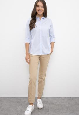 Kadın Mavi Gömlek Uzunkol Basic - 50208103031