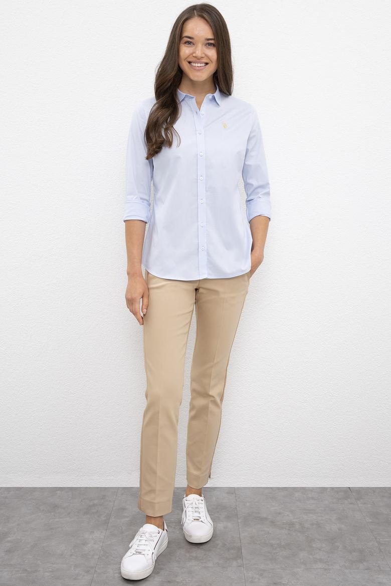 Kadın Mavi Gömlek Uzunkol Basic - 50208103031