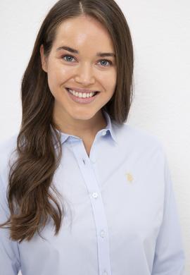 Kadın Mavi Gömlek Uzunkol Basic - 50208103031