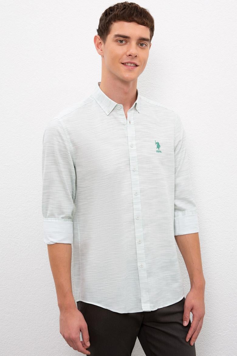 Erkek Yeşil Gömlek Uzunkol